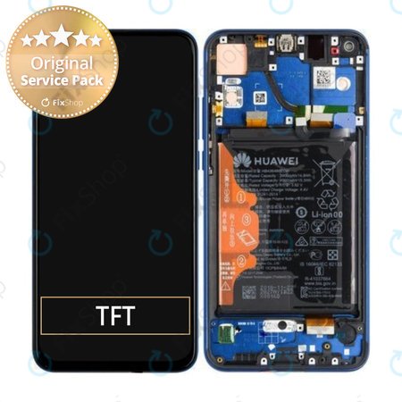 Huawei Honor View 20 - Écran LCD + Écran tactile + Cadre + Batterie (Bleu saphir, Bleu fantôme) - 02352JKQ