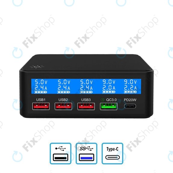 FixPremium - Station de recharge USB USB 3.0 et USB-C