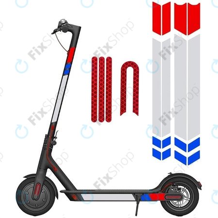 Xiaomi Mi Electric Scooter 1S, 2 M365, Essential, Pro, Pro 2 - Autocollants Réfléchissants (A)