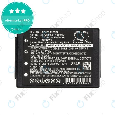 Batterie pour HBC Linus 6, Spectrum 1, 2, A, B, 2000mAh, Ni-MH, 6V, BA225000, HQ