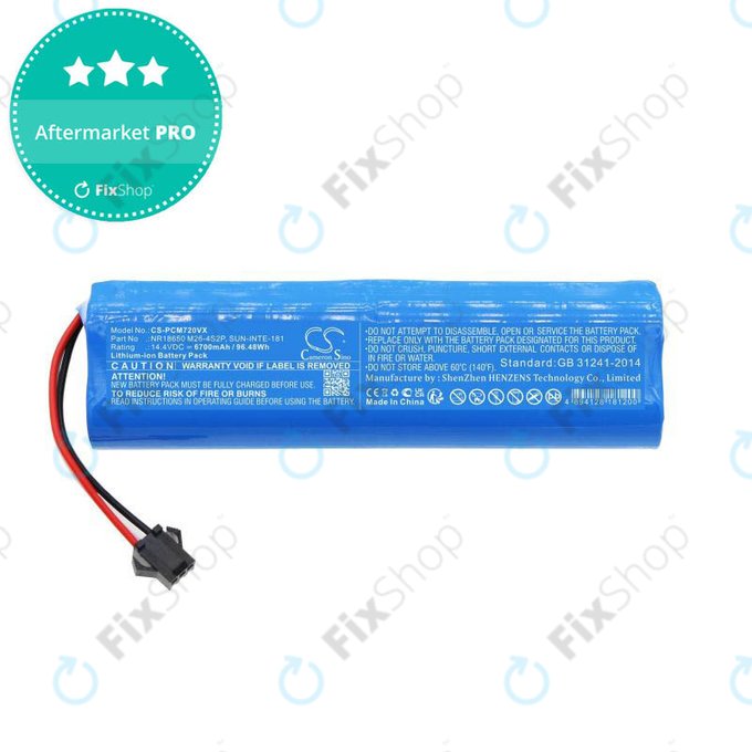 Xiaomi Roidmi EVE Plus, Viomi, Lydsto, Proscenic, Tefal - Batterie NR18650 M26-4S2P, SUN-INTE-181, H18650CH-4S2P Li-Ion 14.4V 6700mAh HQ