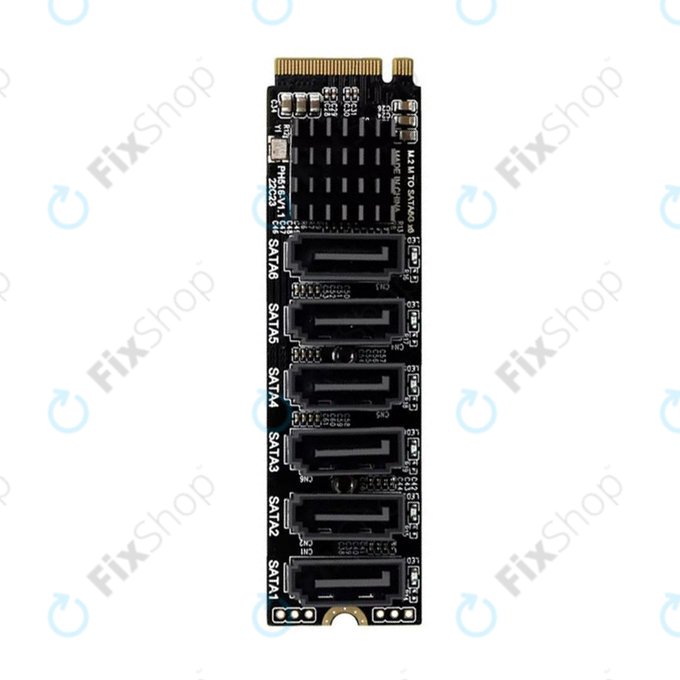 Carte d'extension M.2 NVMe avec 6 ports SATA III