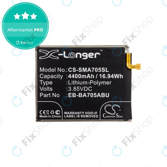 Batterie pour Samsung A70 A705F, 4400mAh, Li-Pol, 3.85 V, EB-BA705ABU, HQ