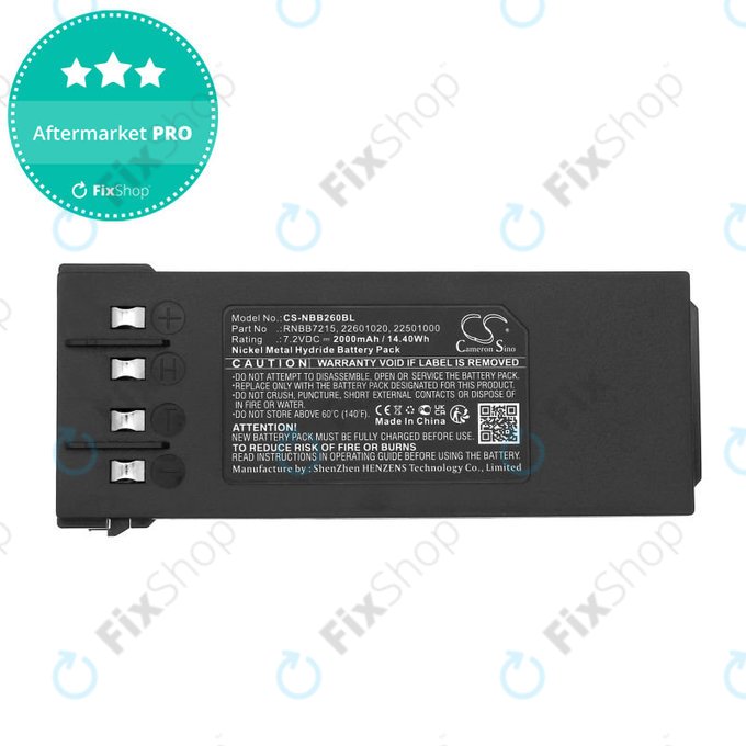 Batterie pour Hiab 077 Hiduo, 088CL, 095, 2000mAh, Ni-MH, 7.2V, RNBB7215, 2.250.1000, HQ