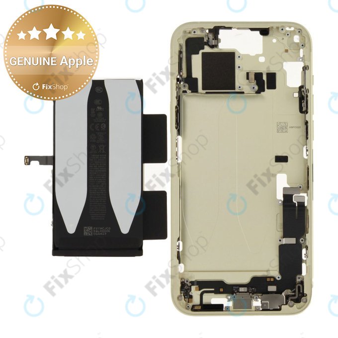 Cadre central avec batterie pour iPhone 15 Plus | Yellow | ZD076-00676 | Genuine Apple