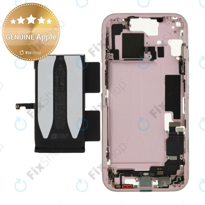Cadre central avec batterie pour iPhone 15 | Pink | ZD076-00670 | Genuine Apple