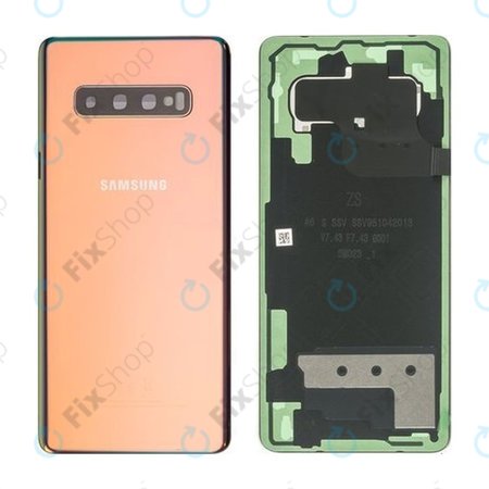 Samsung Galaxy S10 Plus G975F - Cache batterie (jaune canari) - GH82-18406G Genuine Service Pack