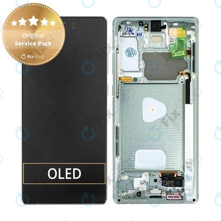 Samsung Galaxy Note 20 N980B - Écran LCD + Écran tactile + Cadre (Vert mystique) - GH82-23495C, GH82-23733C Genuine Service Pack