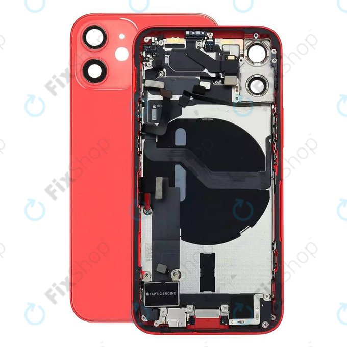 Apple iPhone 12 Mini - Petites pièces du boîtier arrière (rouge)