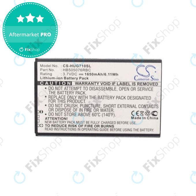 Huawei Ascend G606 - Batterie HB505076RBC 1650mAh HQ