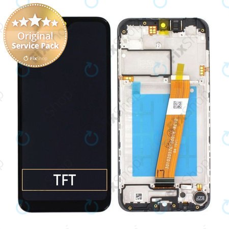 Samsung Galaxy A01 A015F - Écran LCD + Ecran Tactile + Cadre (Noir) - GH81-18209A Genuine Service Pack