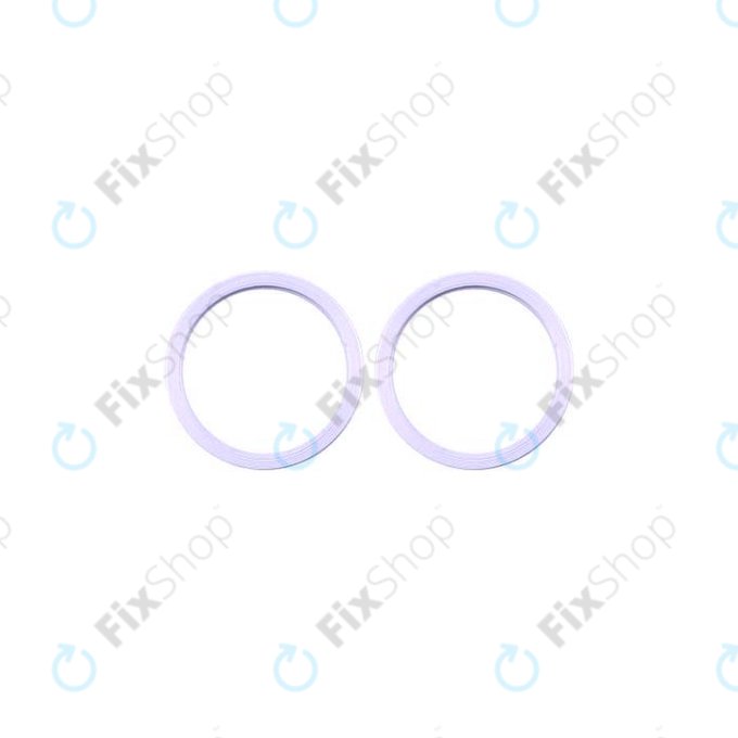 Apple iPhone 11, 12, 12 Mini - Cadre d'objectif de caméra arrière (Violet) - 2pcs