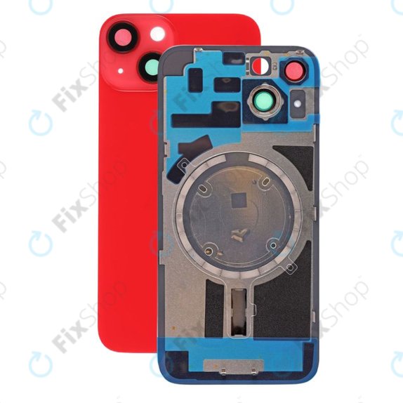 Apple iPhone 14 - Cache batterie + Puce de chargement sans fil + NFC (Rouge)