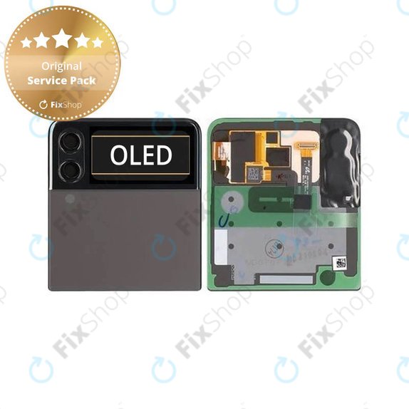 Samsung Galaxy Z Flip 3 F711B - Écran LCD + Écran tactile + Cadre (Externe) (Phantom Black) - GH97-26773A Genuine Service Pack