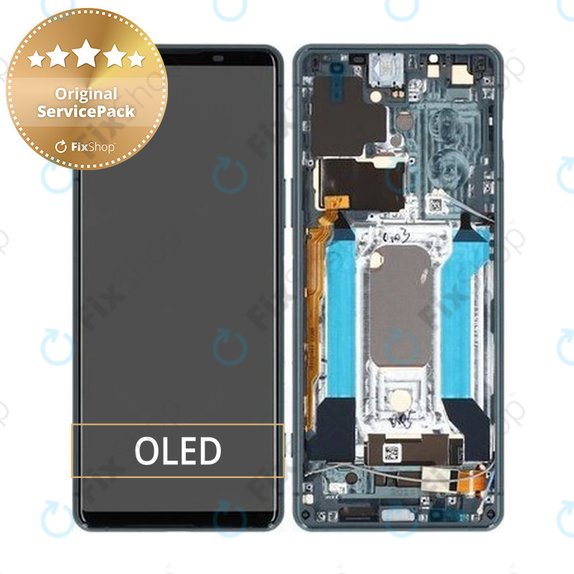 Sony Xperia 5 III - Écran LCD + Vitre Tactile + Cadre (Vert) - A5033716A Genuine Service Pack