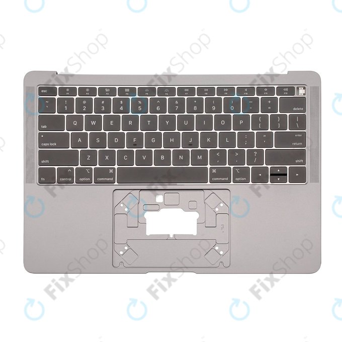 Apple MacBook Air 13" A1932 (2018 - 2019) - Cadre de clavier supérieur + clavier US (gris sidéral)