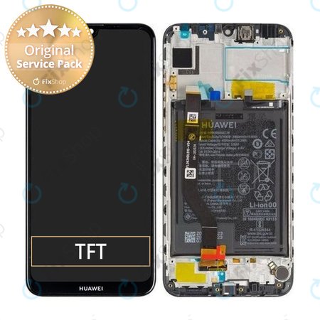 Huawei Y7 (2019), Y7 Prime (2019) - Écran LCD + Écran tactile + Cadre + Batterie (Noir minuit) - 02352KCV, 02352KDB, 02352KDA, 02352LHQ, 02352KCY