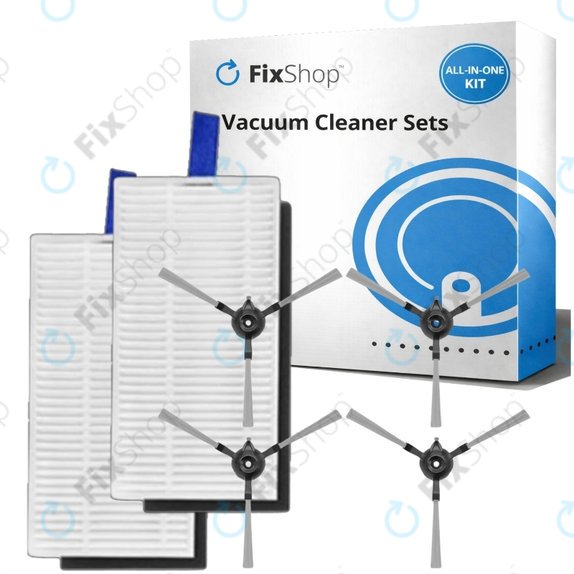 Kit de pièces de rechange pour Xiaomi Robot Vacuum E5 (2x Filtre, 4x Brosse latérale)