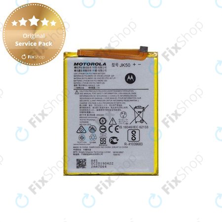 Motorola Moto G7 Power, G8 Power Lite, G9 Play, G10, G20, G30, G50, G51, E7 Plus, E7, E7i Power, E30, E40 - Batterie JK50 5000mAh - SB18C28956 Pack de service d'origine