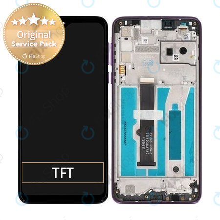 Motorola One Macro - Écran LCD + Écran Tactile + Cadre (Ultra Violet) - 5D68C15387 Genuine Service Pack