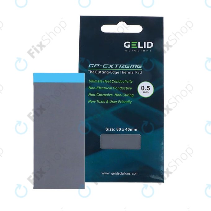 Pad thermique GELID GP-Extreme, 12 W/mK, 80 × 40 × 0.5mm