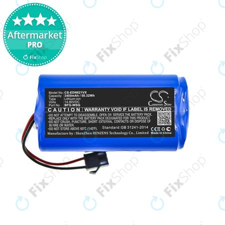 Ecovacs CEN360, CEN361, Deebot CEN546, DN622, N79, N79S, DH35, DH43, DH45, DN620, DN621 - Batterie BFG-WSQ, ICR18650-26J-4S1P, UR18650ZY-4S1P-AAM Li-Ion 14.4V 3400mAh HQ