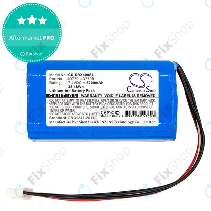 Batterie pour Sony Srs-Xb40, Srs-Xb41, 5200mAh, Li-Ion, 7.4V, ID770, HQ