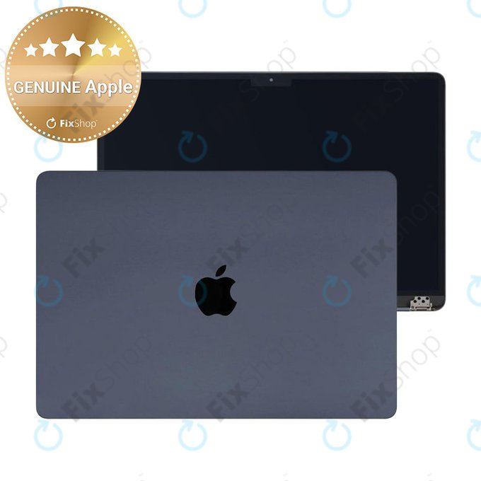 Écran LCD pour MacBook Air 15", A3114 (2024), avec vitre avant et couvercl, Midnight, 661-40262, Genuine Apple