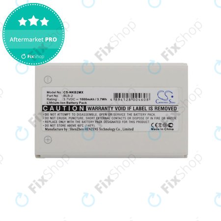 Batterie pour Nokia 3610, 6510, 8310, 1000mAh, Li-Ion, 3.7V, BLB-2, HQ