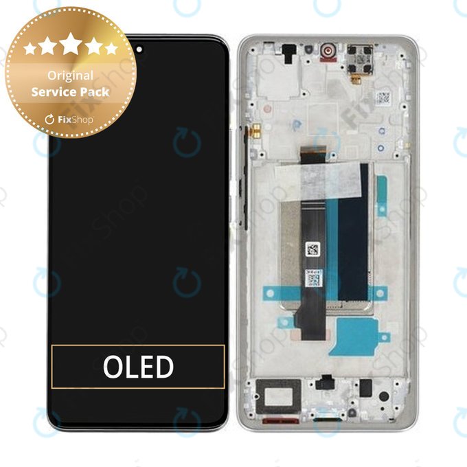 Xiaomi Redmi Note 13 Pro+ 23090RA98C - Écran LCD + Ecran Tactile + Cadre (Moonlight White) - 560001N16U00 Genuine Service Pack