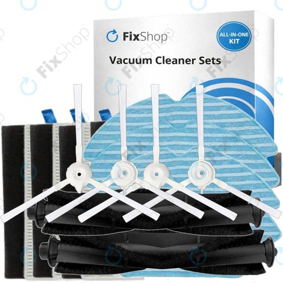 Kit de pièces de rechange pour Rowenta X-Plorer S75 (2x Brosse principale, 4x Filtre, 4x Brosse latérale, 4x Chiffon de vadrouille)