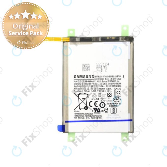 Samsung Galaxy A33 5G A336B - Batterie 5000mAh EB-BA536ABY - GH82-28146A Genuine Service Pack