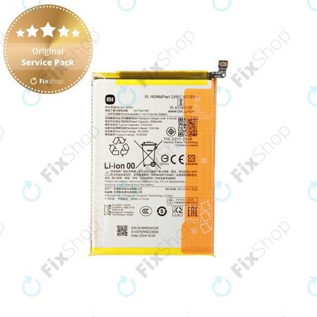 Batterie pour Xiaomi 14C 4G, POCO C75, BN5X, 1330101000187A, Genuine Service Pack