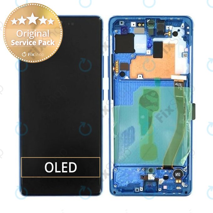 Samsung Galaxy S10 Lite G770F - Écran LCD + Écran tactile + Cadre (Bleu prisme) - GH82-21672C, GH82-22044C, GH82-22045C, GH82-21992C, GH82-22045C Genuine Service Pack