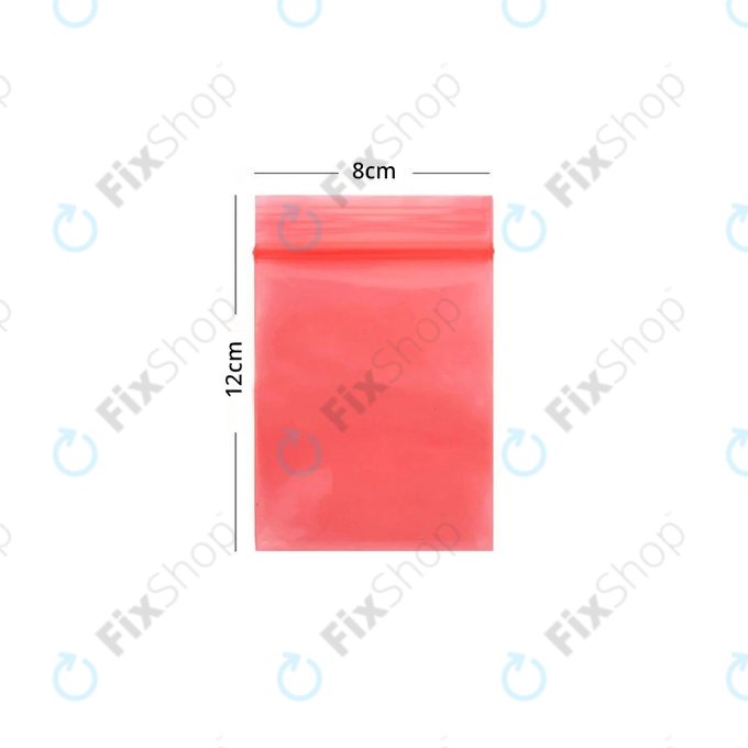 ESD Sac Antistatique à Fermeture Éclair (Rouge) - 8x12cm 100pcs
