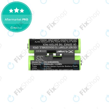 Batterie pour Garmin Oregon 600, 650, Astro 320, 430 Striker 4, 2000mAh, Ni-MH, 2.4V, 010-11874-00, HQ