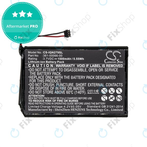 Batterie pour Garmin Nüvi 2757, 1500mAh, Li-Ion, 3.7V, 361-00066-00, HQ