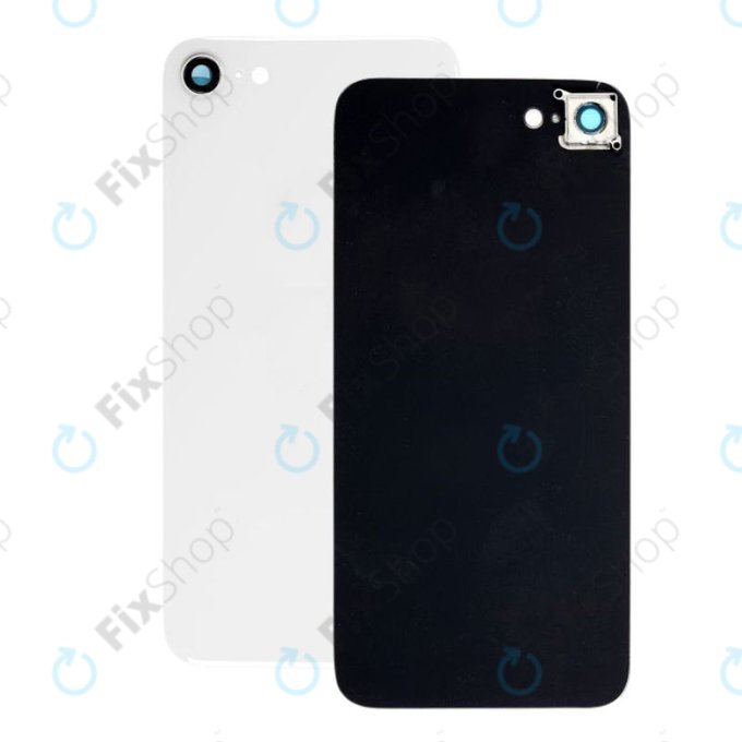 Apple iPhone SE (2e génération 2020) - Verre du boîtier arrière + objectif de l'appareil photo (Blanc)