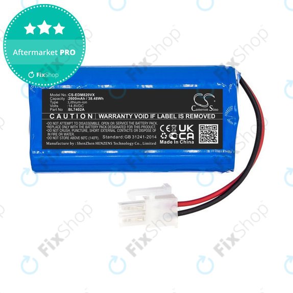 Batterie pour Ecovacs Deebot M82, Tesla RoboStar T50, T60, T80 Pro, 2600mAh, Li-Ion, 14.8V, BL7402A, HQ