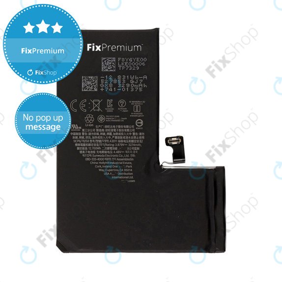 Batterie pour iPhone 15 Pro, 3274mAh, DIAGNOSTIC