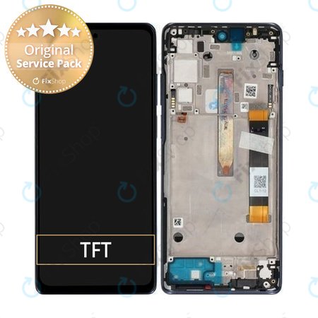 Motorola Moto G200 XT2175 - Écran LCD + Écran Tactile + Cadre (Bleu Stellar) - 5D68C20181 Genuine Service Pack