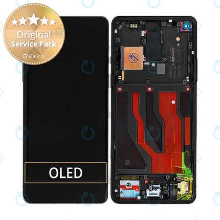 OnePlus 8 - Écran LCD + Vitre Tactile + Cadre (Noir Onyx) - 2011100172 Genuine Service Pack
