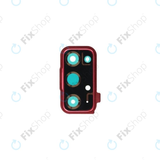 Samsung Galaxy S20 FE G780F - Cadre en verre pour caméra arrière (Rouge nuage) - GH98-46057E Genuine Service Pack