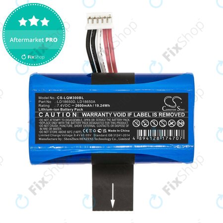 Batterie pour Ingenico Apos A8, 2600mAh, Li-Ion, 7.4V, LD18650D, HQ