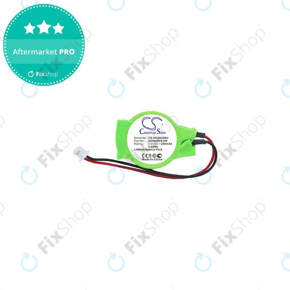 Batterie pour CMOS for Advent, Asus, HP, MSI, 200mAh, Lithium, 3V, GC02000KJ00, HQ