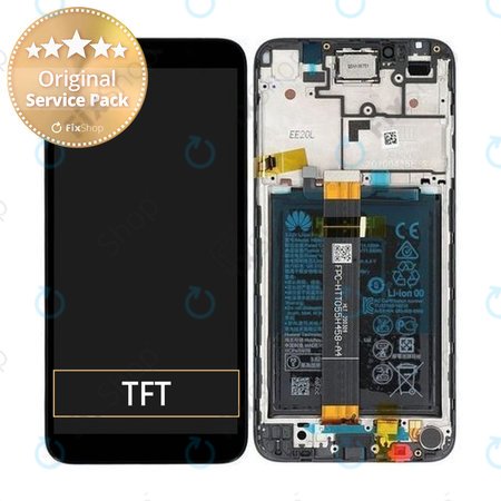 Huawei Y5p - Écran LCD + Ecran Tactile + Cadre + Batterie (Noir) - 02353RJP