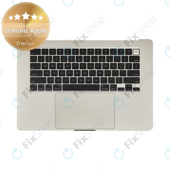 Cadre supérieur clavier pour MacBook Air 15", A3114 (2024), avec clavier US et batterie, Starlight, 661-40268, Genuine Apple