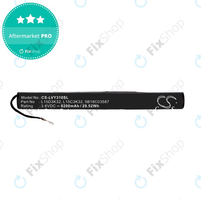 Lenovo Yoga TAB 3 YT3-X50 - Batterie L15D3K32, L15C3K32, 5B18C03587 8200mAh HQ