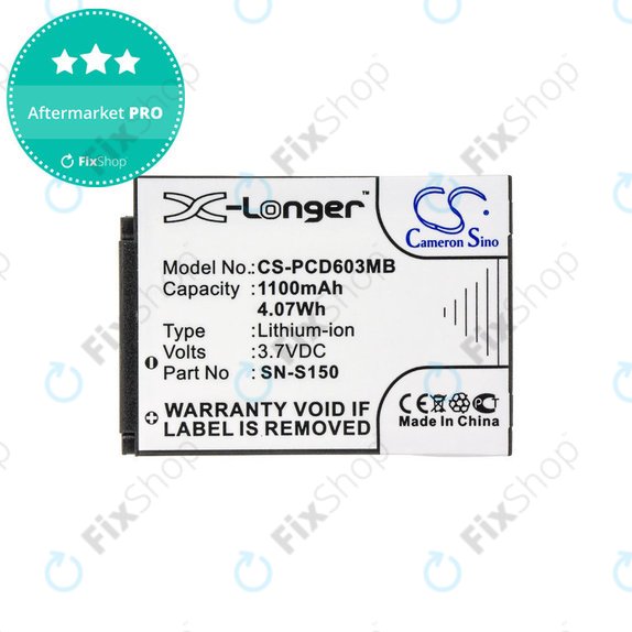 Batterie pour Philips SCD 603, 1100mAh, Li-ion, 3.7V, SN-S150, HQ