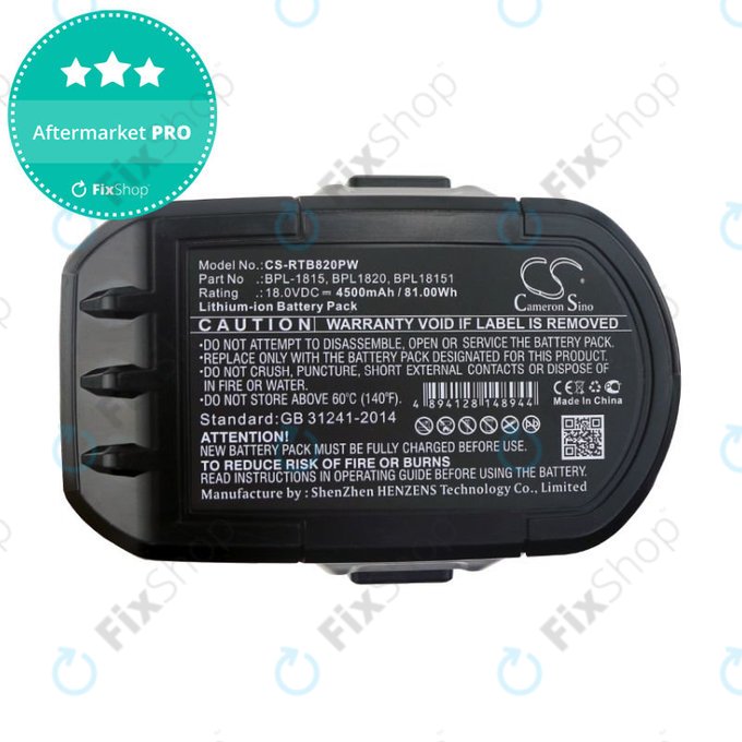 Batterie pour Ryobi 18V ONE+, 4500mAh, Li-Ion, 18V, RB1820C, RB18L25, RB1840X, RB1850X, RB18L50, HQ